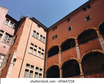 Old Building In The Centre Of Lyon, France. Cinema Museum