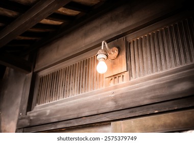 Old building and electric light