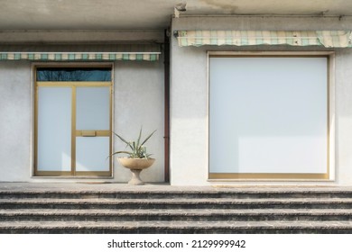 Old Building, Entrance And Display Window