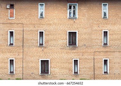 Old building facade with windows