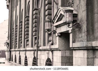 old building perspective