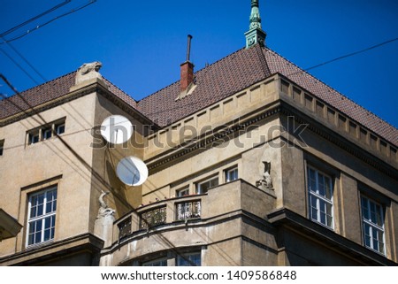 Similar – television tower, seen from berlin-neukölln