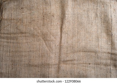 Old Burlap Coffee Bag Background.