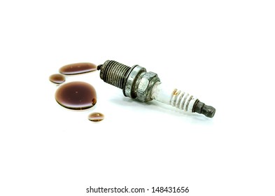 Old Burned Spark Plug