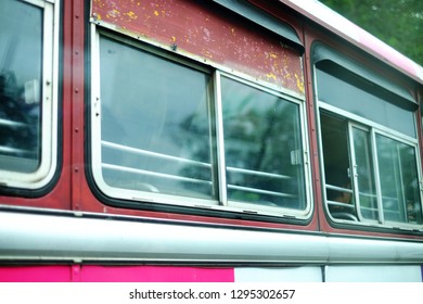 Old bus window