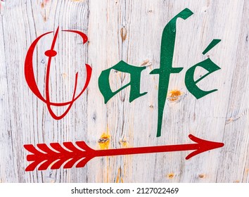 Old Cafe Sign In Germany - Translation: Coffee Shop - Photo