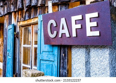 Old Cafe Sign In Germany - Translation: Coffee Shop - Photo