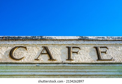 Old Cafe Sign In Germany - Translation: Coffee Shop - Photo