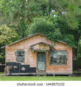 Old Cajun Home, Shop House, Vacated And Destroyed From Previous Hurricanes, Located In Erath, Louisiana.