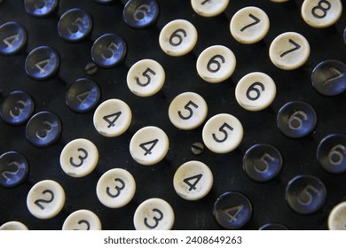 An old calculator was a simple device with only numbers in a layout, typically featuring a numeric keypad resembling a typewriter. Users manually input numbers and then pressed the relevant button.