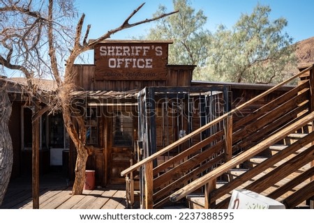 Old Calico Ghost Town Sheriff's Office, Wild West Wooden Buildings