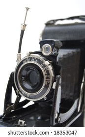 An old camera of negative medium format