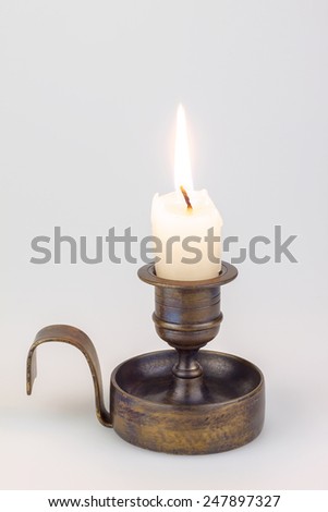 Old candlestick  isolated 