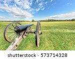Old cannon in Manassas National Battlefield Park in Virginia where the Bull Run battle was fought