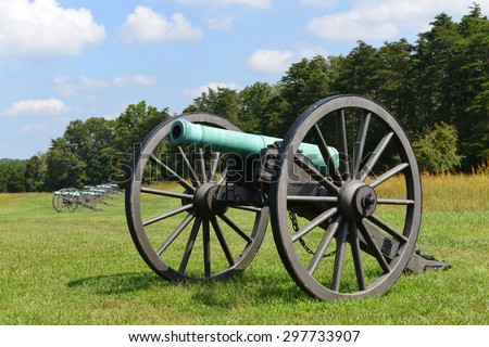 Old cannon in Manassas National Battlefield Park, Virginia.