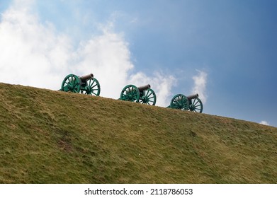 Old Cannons 17-18th Centuries In Kyiv Fortress.