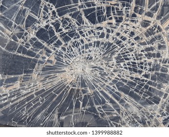 old car broken glass steeing wheel accident