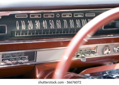 Old Car Dashboard Detail