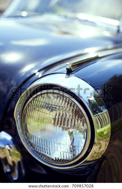 Old car detail. Car\
lamp