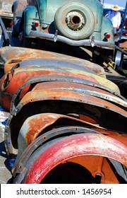 Old Car Fenders At Swap Meet