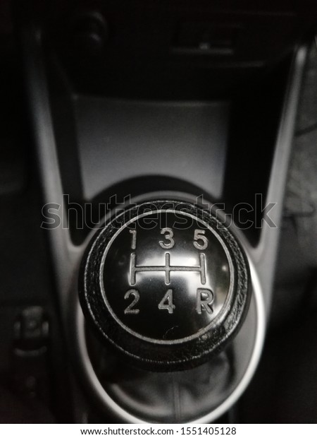 Old car gear shift,\
manual transmission.