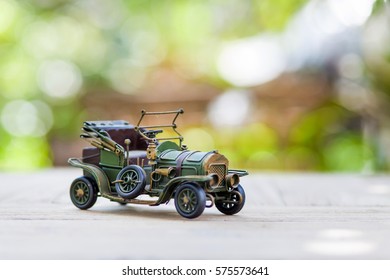 Old car model background bokeh.