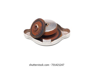 Old Car Radiator Cap Isolated                             