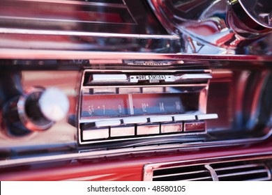 Old Car Radio In A Classisc Car