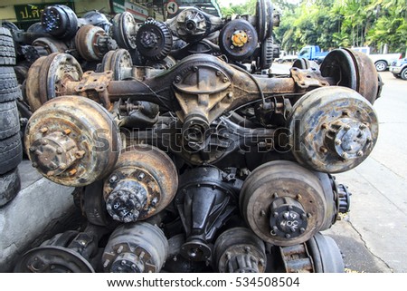 Old car spare parts in Thailand