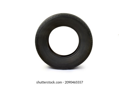 Old Car Tire Isolated On White Background Clipping Path