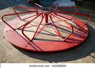 Old Carousel On A Playground