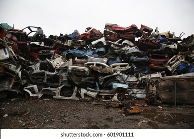 Old Cars On Junkyard,