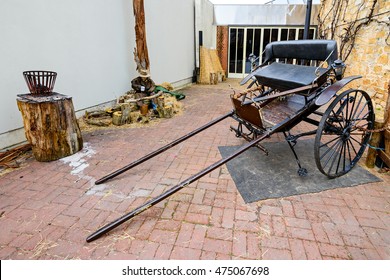 Old Cart And Man's Dummy In The Town Of Hahndorf, Adelaide Hills, South Australia