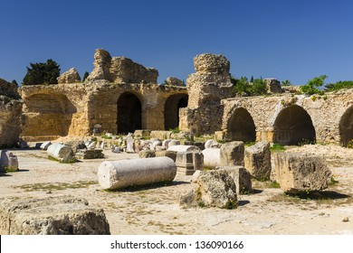 Old Carthage Ruins In Tunisia