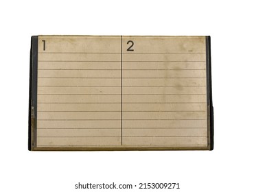 Old Case For Audio Cassette Isolated On White Background. Blank