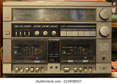 An Old Casette Player Waits For A Customer.