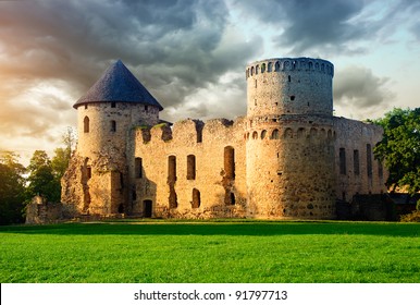 Old Castle In Cesis, Latvia