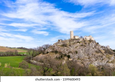 Old Castle Of Montebello In Marecchia Valley