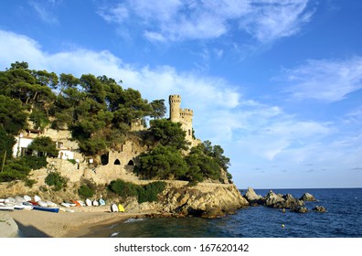 Old Castle On The Costa Bravo In Lloret De Mar