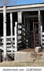 An old cattle loading chute at the stockyards