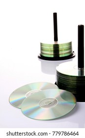 old cd piled up on a table no people stock image stock photo