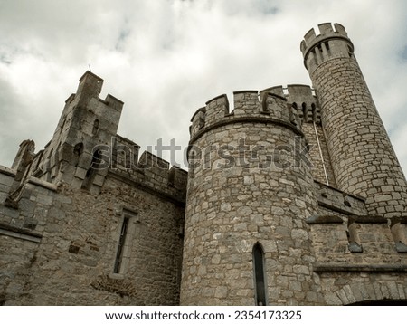 Old celtic castle tower, Blackrock castle in Ireland. Blackrock Observatory fortress 商業照片 © 