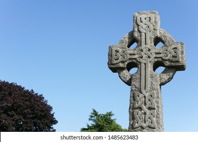 An Old Celtic Cross Made Of Stone