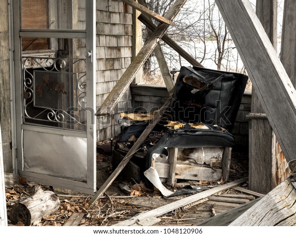 Old Chair Broken Screen Door Collapsing Stock Photo Edit Now