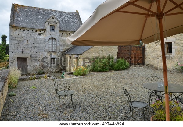 Old Charming French Farm Courtyard Chairs Stock Photo Edit Now