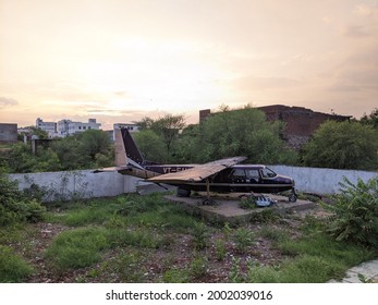 Old Charter Flight During Sunset.