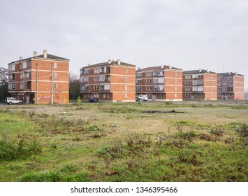 Old, Cheap Apartment Buildings For The Working Class Of The 1960s In The Hamlet Of Aretxabaleta, Vitoria-Gasteiz, Basque Country, Spain