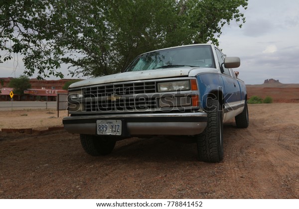 Old\
Chevrolet in America. America, Arizona - May 2,\
2017