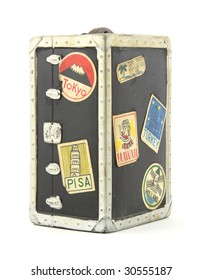 Old Child's Travel Trunk Bank