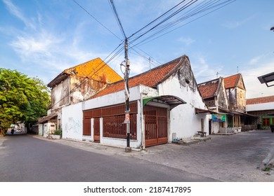 Old Chinese Architecture Houses At Gresik East Java Indonesia. Captured On November 17th, 2018.